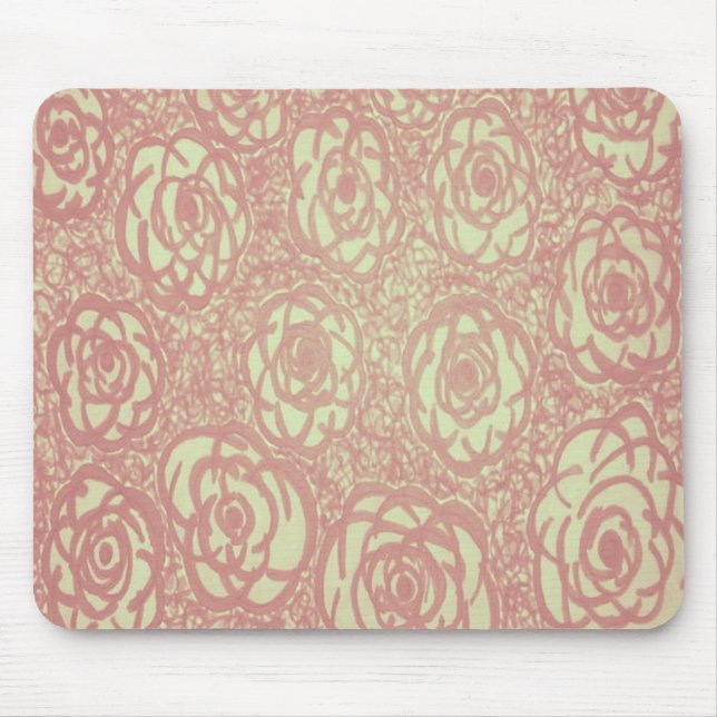 Mousepad Padrão Rosa Rosa Rosa bonito (Frente)