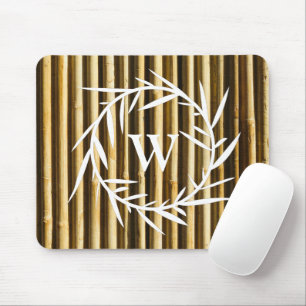 Mousepad Padrão Rústico de Linhas Verticais do Monograma
