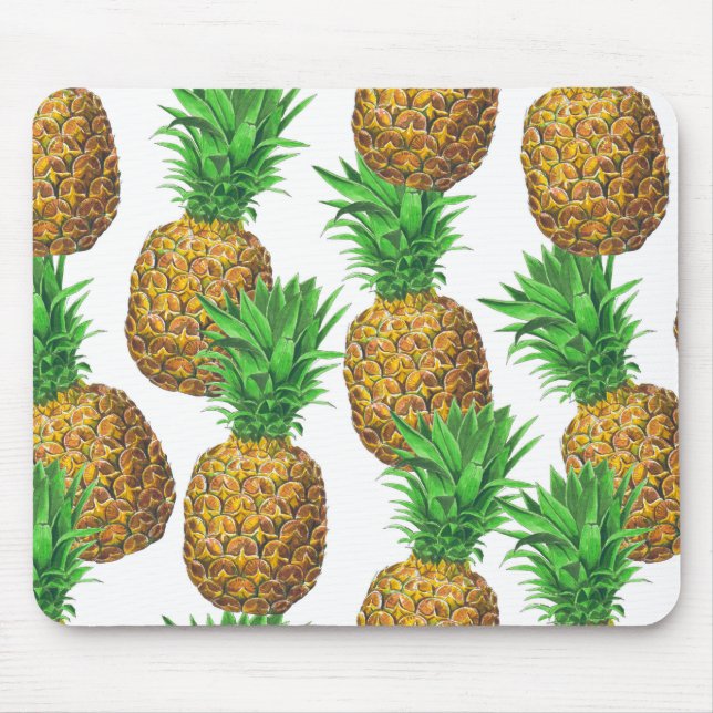 Mousepad Padrão sem costura com ananás (Frente)