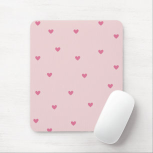 Mousepad Padrão Sem Costura de Corações Rosa – Cute Valenti