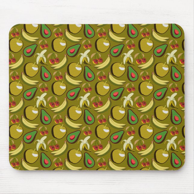 Mousepad Padrão sem descontinuidades da fruta tropical amar (Frente)