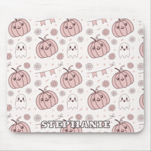 Mousepad Padrão sem soldadura do Pastel Pink Halloween (2)