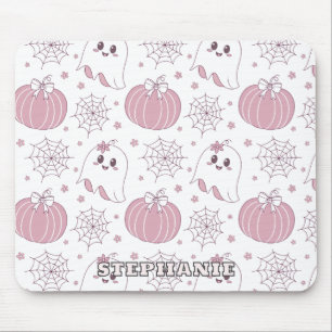 Mousepad Padrão sem soldadura do Pastel Pink Halloween (3)