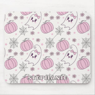Mousepad Padrão sem soldadura do Pastel Pink Halloween (4)