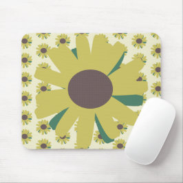 Mousepad Padrão Simples da Flor de Girassol Amarelo