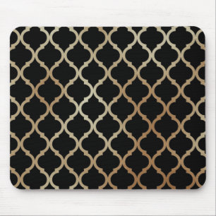 Mousepad Padrão Simples Elegante Moderno e Dourado marroqui