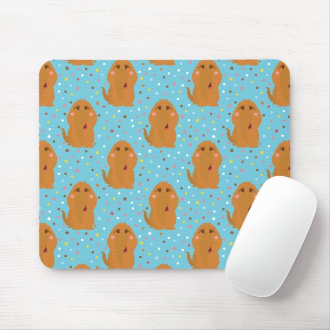 Mousepad Padrão Snuffleupagus Blue Stars & Dots (Com mouse)