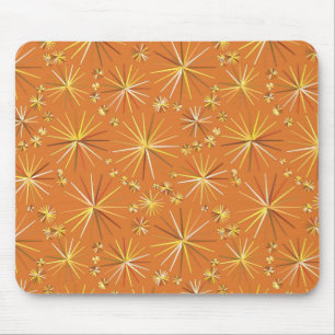 Mousepad Padrão Sputnik de meio século, Terracotta