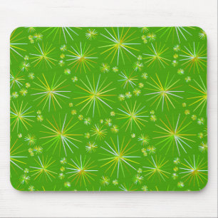 Mousepad Padrão Sputnik de meio século, Verde-Oliva