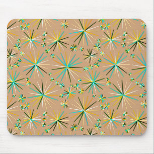Mousepad Padrão Sputnik do meio século, Taupe Tan