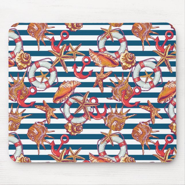 Mousepad Padrão Starfish E Stripes (Frente)