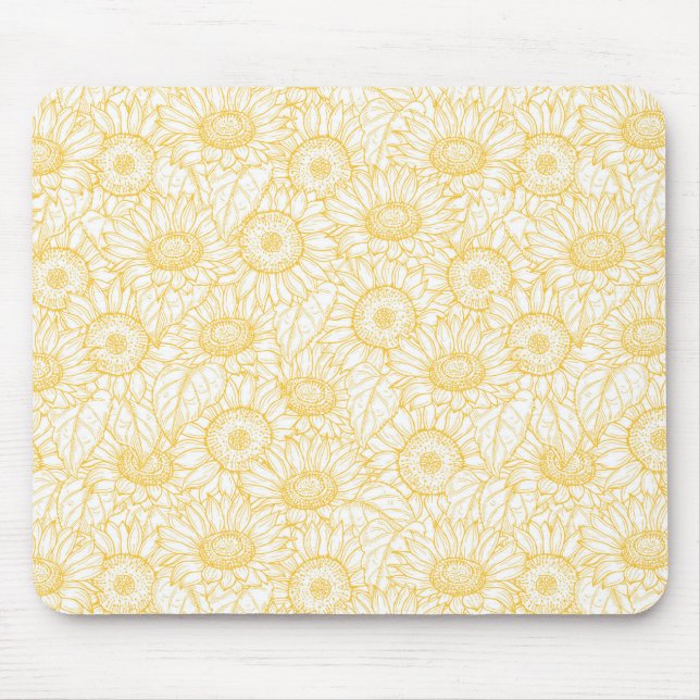 Mousepad Padrão Sunny Sunflower (Frente)