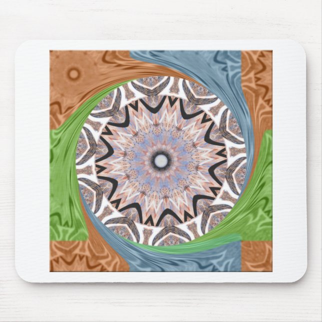 Mousepad Padrão tradicional africano de feijão (Frente)