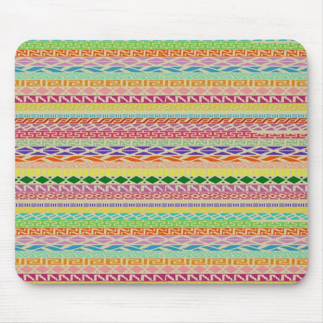 Mousepad Padrão Tribal Colorido (Frente)