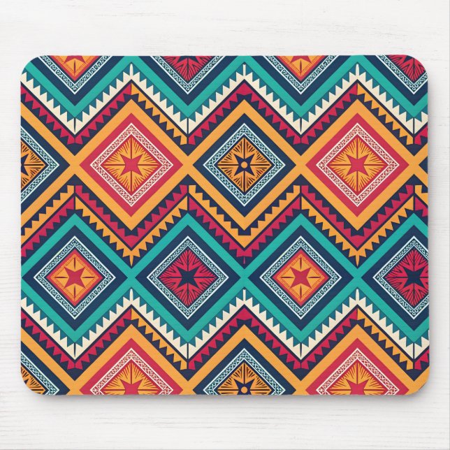 Mousepad Padrão tribal colorido (Frente)