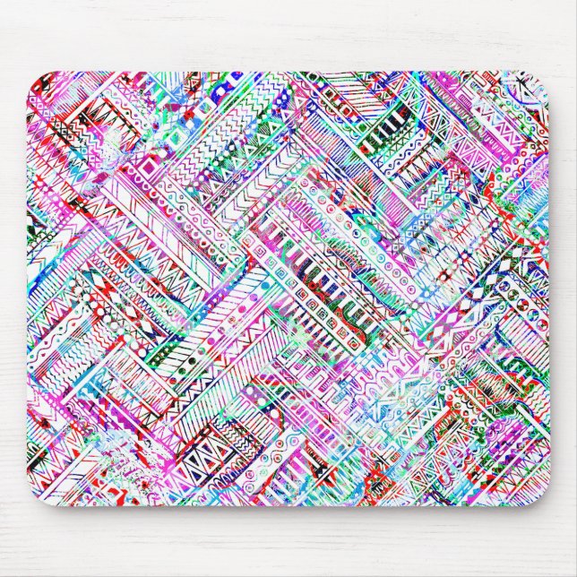 Mousepad Padrão tribal colorido bonito (Frente)