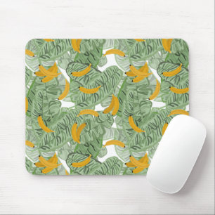 Mousepad Padrão tropical moderno de banana verde