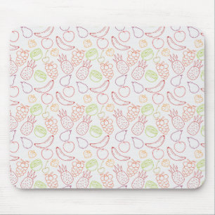 Mousepad padrão uniforme de fruta Padrão da superfície da