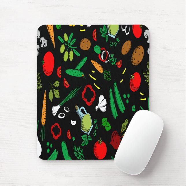 Mousepad Padrão Vegetal de Multicromia (Com mouse)