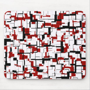 Mousepad Padrão Vermelho Branco Preto da Camo Digital
