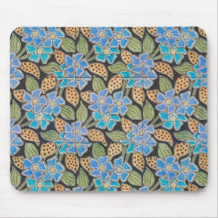 Mousepad Padrão Vinca das Flores Azuis
