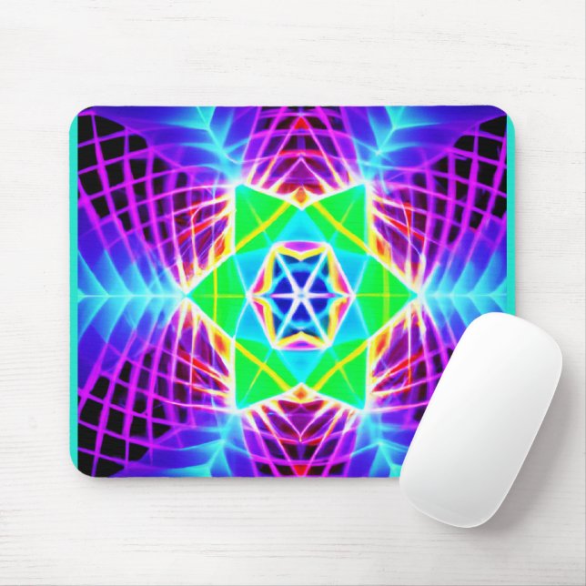 Mousepad Padrão vívido colorido (Com mouse)