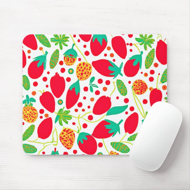 Mousepad Padrão vívido de paleta frutífero (Com mouse)