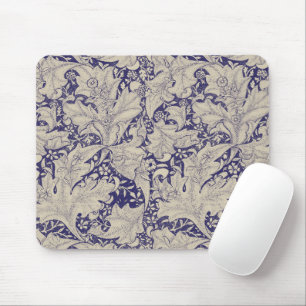 Mousepad Padrão Wallflower Azul Antigo de William Morris