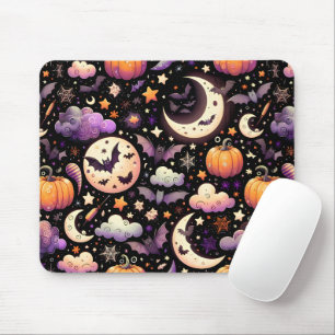 Mousepad Padrão Whimsical Halloween Night Sky