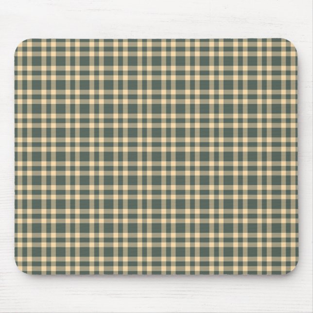 Mousepad Padrão Xadrez Amarelo Verde (Frente)