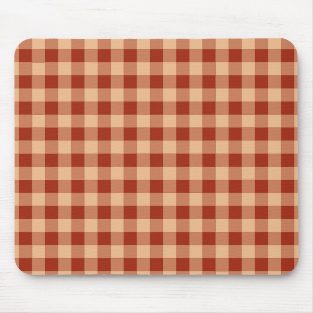 Mousepad Padrão Xadrez Escocês Marrom (Frente)