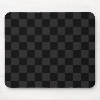 Mousepad Padrão Xadrez Preto Monocromático e Cinza Escuro
