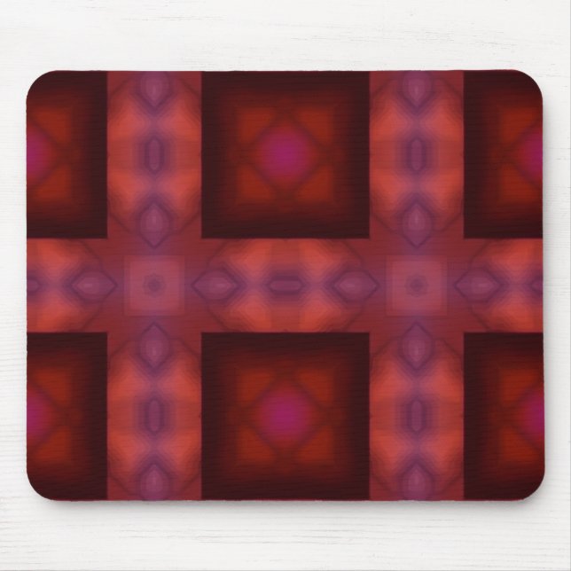 Mousepad Padrão Xadrez Vermelho Escuro Difuso (Frente)