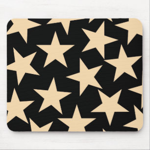Mousepad Padrão Y2K das Estrelas Retroativas com Fundo Pret