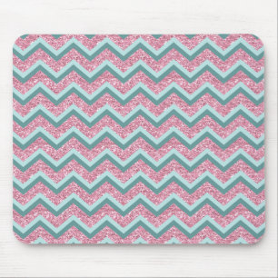 Mousepad Padrão ZigZag cor-de-rosa