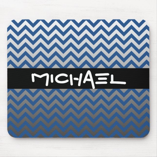 Mousepad Padrão ZIGZAG - gradientes de cinza + seu backgr. (Frente)