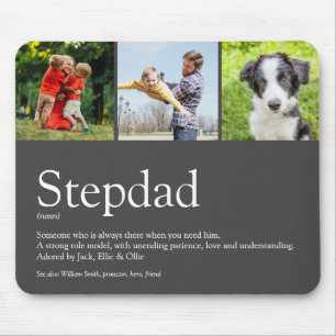 Mousepad Padrasto Definicao 3 Foto Divertida Cinza