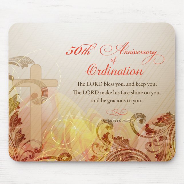 Mousepad Padre, 50º Aniversário da Bênção da Ordenação (Frente)
