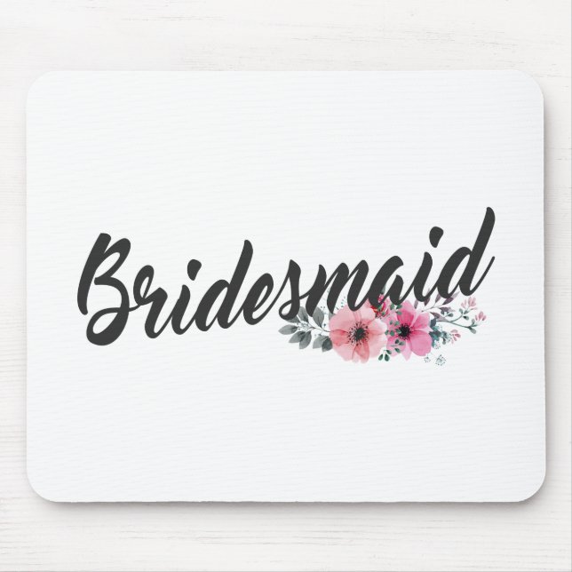 Mousepad Padrinho de Casamento Simples Caligrafia | Mousepa (Frente)