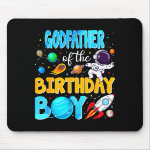 Mousepad Padrinho Do Astronauta Espacial Menino De Aniversá