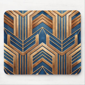 MOUSEPAD PADRÕES ART DÉCO EM TEAL E COBRE