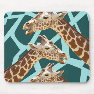Mousepad Padrões azuis do animal selvagem da cerceta