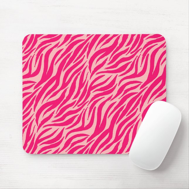 Mousepad Padrões de animais com risca rosa (Com mouse)