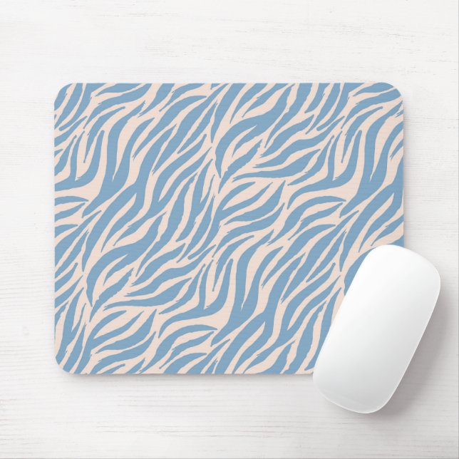 Mousepad Padrões de Animais com Tigre Azul (Com mouse)