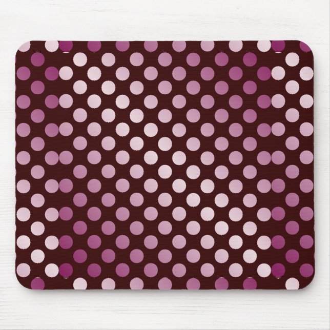 Mousepad Padrões de Bolinhas rosa brilhante (Frente)