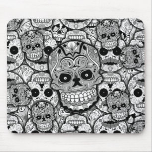 Mousepad Padrões de crânios de açúcar