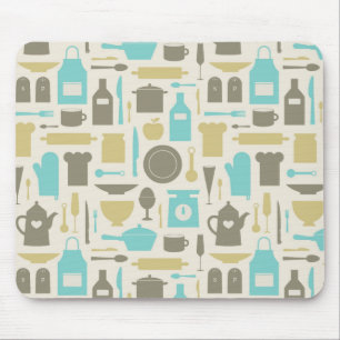 Mousepad Padrões De Ferramentas De Cozinha