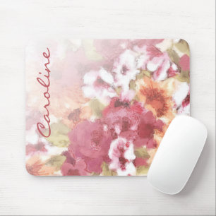 Mousepad Padrões de Flores Personalizados de Pintura de Co
