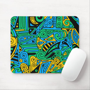 Mousepad Padrões De Mão E Digitalmente Pintados Artigo 21º