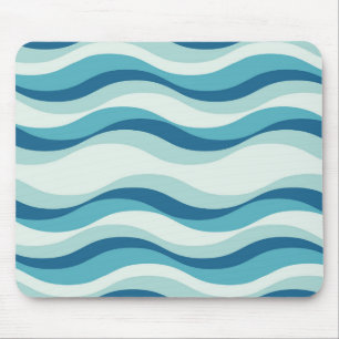 Mousepad Padrões de Ondas Azuis